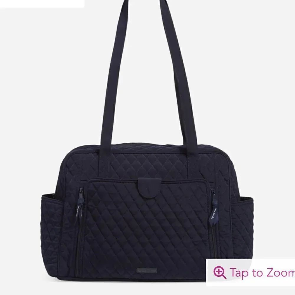Vera Bradley Factory Style Baby Bag in Microfiber Classic Navy NWT